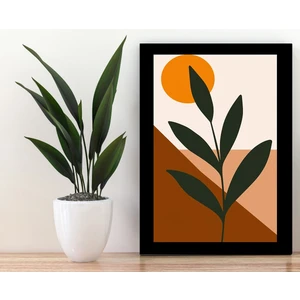 Trend Poster Siyah Çerçerve Görünümlü Duvar Tablosu Retro Ahşap Poster