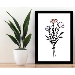 Trend Poster Siyah Çerçerve Görünümlü Duvar Tablosu Retro Ahşap Poster