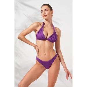 Pierre Cardin Dudi Kaplı Üçgen Dolgulu Bikini Takım Mor 231224