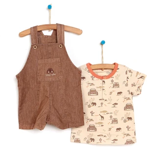 Safari Salopet-Tshirt Erkek Bebek