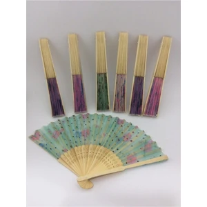 Renk Tuhafiye Kumaş -Ahşap Yelpaze 12'li