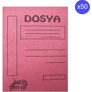Tam Kapak Karton Dosya 50'li Pembe