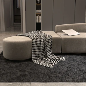 Cool Halı Soft 8001 Antrasit Yumuşak Dokulu Halı Kilim Salon Mutfak Koridor Kesme Yolluk Dokuma Makine Halısı