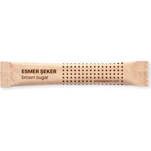 Ambalaj Pazarı Esmer Şeker Stick 3 gr 1000 Adet Katkısız ve El Yapımı Lezzet