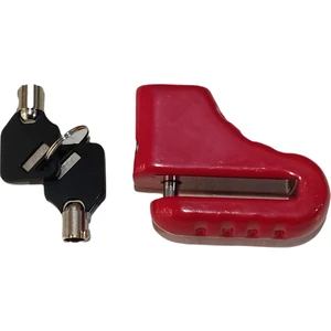 Motosiklet Çelik Disk Kilidi Kilit 5.5 mm Kırmızı (Alarmlı Değildir)