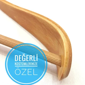 Işık Ahşap Business Elbise Askısı Geniş Omuz (6 Adet)