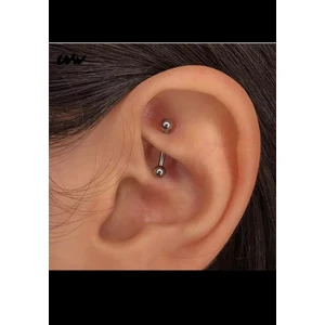 Ares Collection 316L Cerrahi Çelik Kaş Rook Uyumlu Banana Piercing