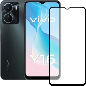 Vivo Y16 Ekran Koruyucu 5d Temperli Cam Siyah