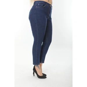 Era Lisa Likralı Solmaz Kumaş Toparlayıcı Kadıni Büyük Beden Kot Pantolon