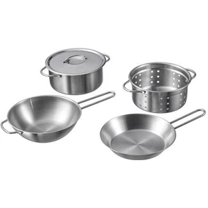 IKEA Oyuncak Metal Tencere Seti Meridyendukkan Minyatür Çocuk Oyuncak Pişirme Seti Oyun Mutfağı