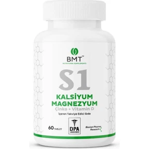 S1 Kalsiyum - Magnezyum - Çinko - Vitamin D - 60 Tablet