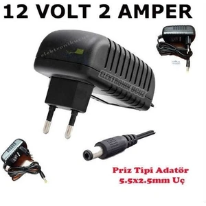 12 Volt 2 Amper Şarj Adaptörü Adaptör