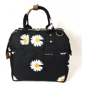 Beautiful Bag Askılı Termal Yemek Çantası Papatya Desenli