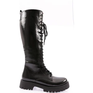 21519-22K Kadin Bağcikli Uzun Postal Çizme