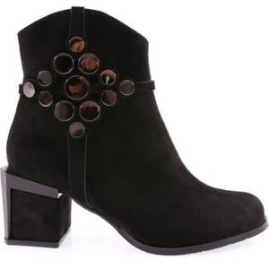 790-22K Kadin Kristal Taşli  Topuklu Bot