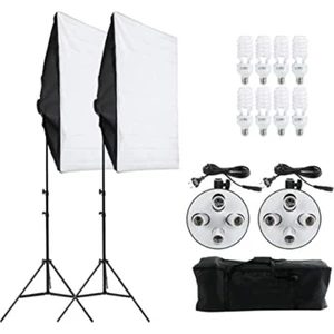 50X70CM 4 Duylu Softbox Sürekli Işık,fotoğraf,video,youtuber Kit Ikili Strobist Set