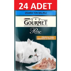 Gourmet Perle Izgara Ton Balıklı Yaş Kedi Maması 85 gr x 24 Adet Pouch