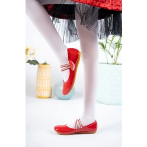 Çatal Baretli Kırmızı Kız Çocuk Ayakkabı