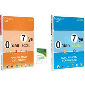 Tonguç Akademi 7. Sınıf 0'dan 7'ye Konu Anlatımlı Sayısal ve Sözel Soru Bankası Seti (2 Kitap-1 Deneme)