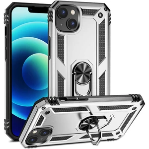 Apple iPhone 14 Plus Kılıf Yüzüklü Standlı Korumalı Tank Kapak