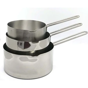 Çelik 3 Lü Kaçerola Sosluk Sütlük 12 cm - 14 cm - 16 cm