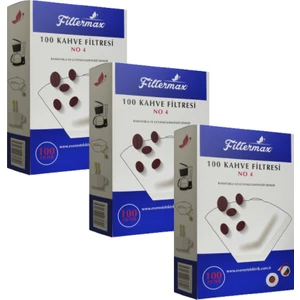 4 Numara Filtre Kahve Kağıdı 3 x 100'lü