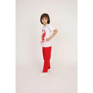 Fires Giyim Erkek Çocuk 23 Nisan 29 Ekim Atatürk Baskılı T-Shirt Pantolon Takım Gösteri Kıyafeti