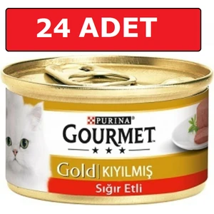 Purina Gourmet Gold Kıyılmış Sığır Etli Kedi Konservesi 85 gr 24 Adet Yaş Mama
