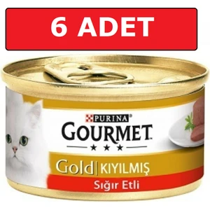 Purina Gourmet Gold Kıyılmış Sığır Etli Kedi Konservesi 85 gr 6 Adet Yaş Mama