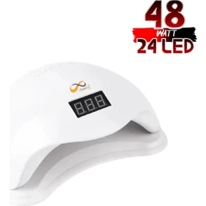 Beyaz 48 Watt 24 LED Uv LED Kalıcı Oje Protez Tırnak Kurutucu Lamba Sun
