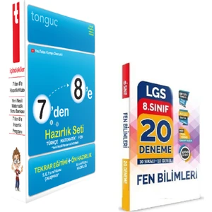 Tonguç Akademi 7'den 8'e Hazırlık Seti ve Fen Bilimleri Deneme Sınavı (2 Adet)