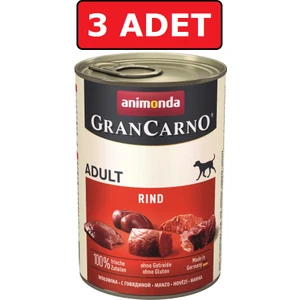 Grancarno Sığır Etli Köpek Konservesi 3 Adet x 400 gr Yaş Mama Rınd