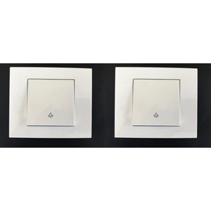 Çağatay Elektrik Ovivo Grano Beyaz Light-Zil-Otomat Anahtarı Çerçeve Dahil (2 Adet)