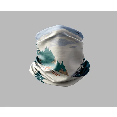 Kayak & Dağ Tasarımlı Motorcu Buff Maske Outdoor Boyunluk Unisex