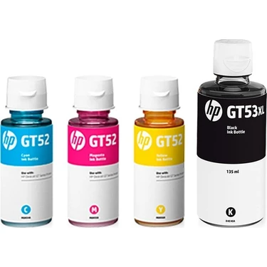 HP GT53XL Smart Tank 515 Orjinal 4 Renk Mürekkep Seti 