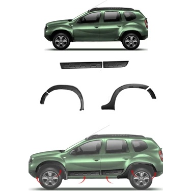 Brsplast Dacia Duster 2010-2017 Damalı Dodik Seti