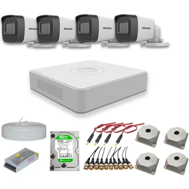 Hikvision Haıkon 4 Kameralı Güvenlik Kamera Hazır