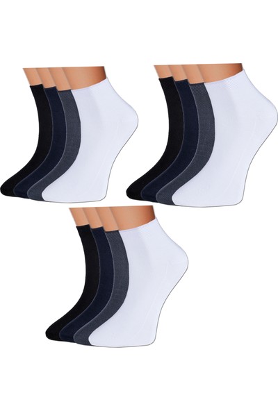Remix Erkek 6'lı Paket Bambu Dikişsiz Bilek Model Çorap Lakost Örgü