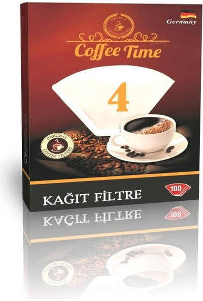 Coffee Time 4 Numara Filtre Kahve Kağıdı 100'LÜ