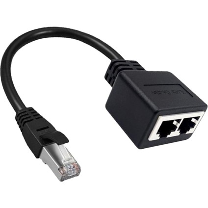 RJ45 Ethernet Splitter Kablosu Lan Yüksek Hızlı Internet Kablo Adaptörü (Yurt Dışından)