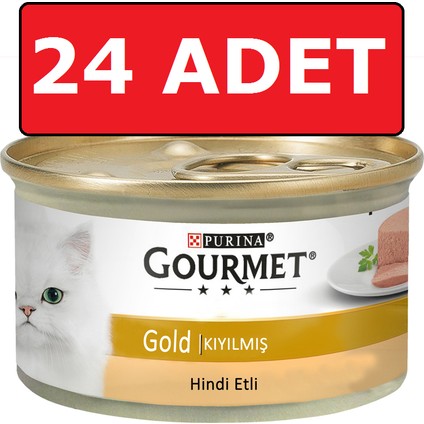 Purina Gourmet Gold Kıyılmış Hindi Etli Kedi Konservesi 85 gr 24 Adet Yaş Mama