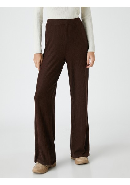 Şahika Ercümen XKoton - Bol Paça Beli Lastikli Rahat Pantolon modelleri