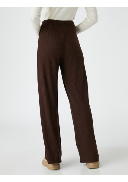 Şahika Ercümen XKoton - Bol Paça Beli Lastikli Rahat Pantolon fırsatları