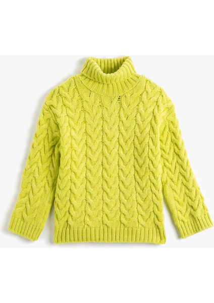 Basic Boğazlı Örgü Kazak Uzun Kollu Yumuşak Dokulu10