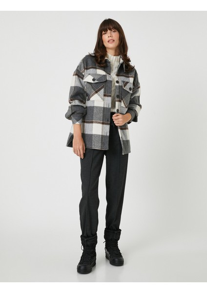 Şahika Ercümen x Koton - Oduncu Gömlek Ceket Cep Detaylı fiyatları