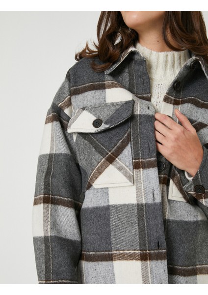 Şahika Ercümen x Koton - Oduncu Gömlek Ceket Cep Detaylı indirimleri