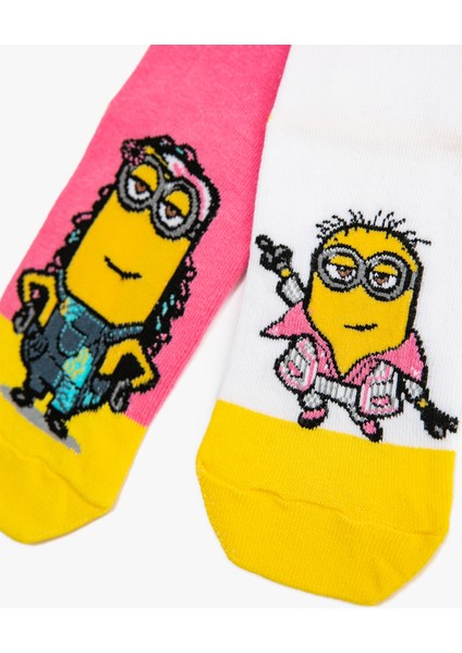 2'li Minions Baskılı Çorap Seti Lisanslı