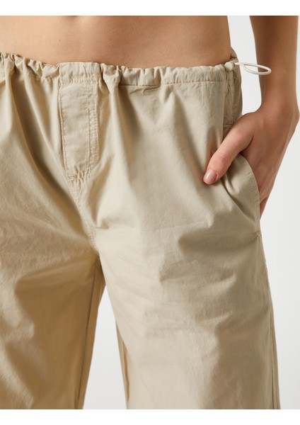 Paraşüt Pantolon Cep Detaylı Beli ve Paçası Lastikli