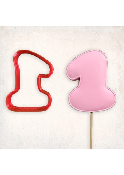 Tombul 1 Rakam Kurabiye Kalıbı 8 cm