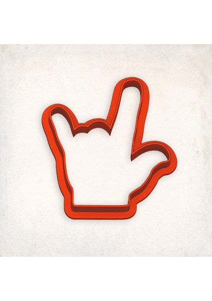 Rockçu Işareti Kurabiye Kalıbı Şekillendirici Kopat